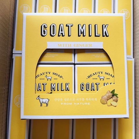 Xà phòng tắm trắng sữa dê Goat Milk Beauty Soap Hàn Quốc 90g - Từ sữa dê tươi