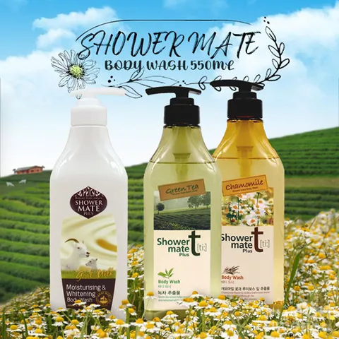 Sữa Tắm Showermate Goal Milk Moisturising & Whitening Tinh Chất Sữa Dê Làm Trắng & Dưỡng Ẩm Da 550ml