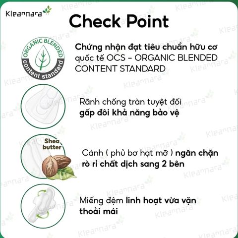 Băng vệ sinh Organic Kleannara Geonganghan Hàn Quốc siêu mềm mại, thấm hút nhanh, không kích ứng