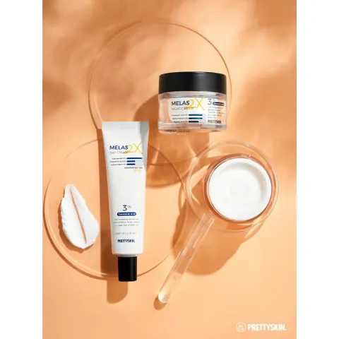 Kem dưỡng trắng da mờ thâm nám, tàn nhang ngày đêm Pretty Skin Melas 2X Cream 50ml
