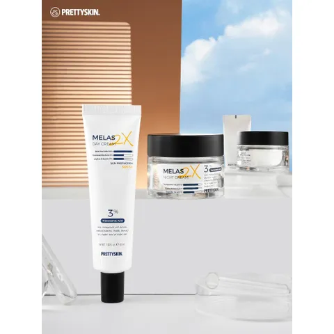 Kem dưỡng trắng da mờ thâm nám, tàn nhang ngày đêm Pretty Skin Melas 2X Cream 50ml