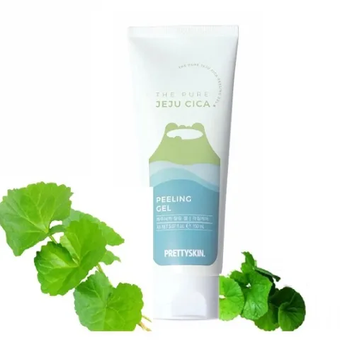 Tẩy Da Chết Chiết Xuất Rau Má Pretty Skin Jeju Cica Peeling Gel 150ml