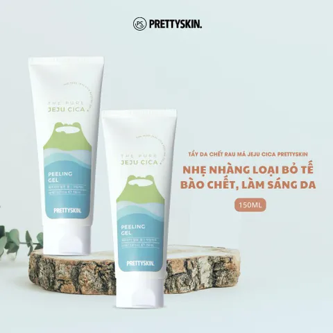 Tẩy Da Chết Chiết Xuất Rau Má Pretty Skin Jeju Cica Peeling Gel 150ml