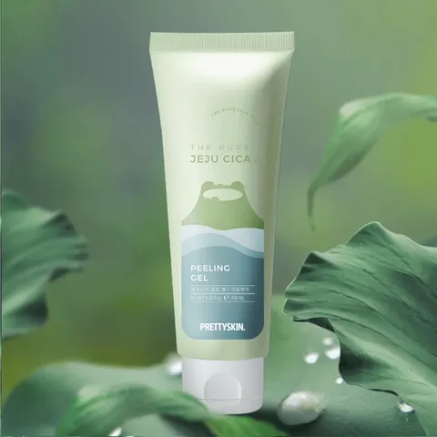 Tẩy Da Chết Chiết Xuất Rau Má Pretty Skin Jeju Cica Peeling Gel 150ml