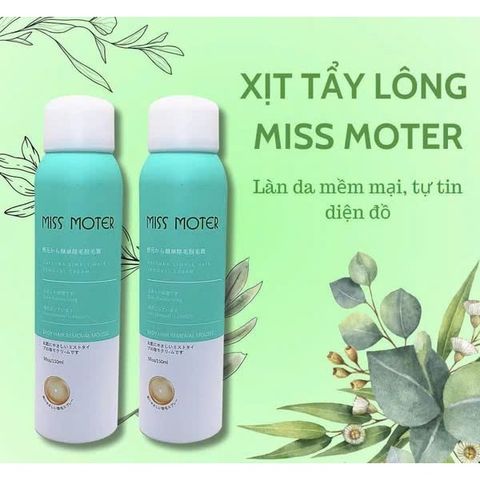Xịt tẩy lông dạng bọt Miss Moter chiết xuất lô hội dịu nhẹ Nhật Bản 150ml