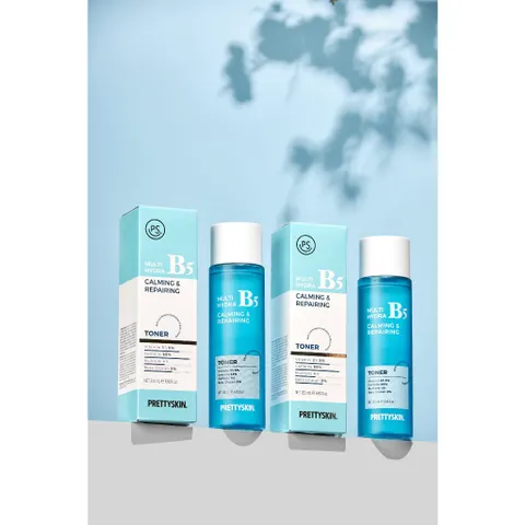 Nước Hoa Hồng Phục Hồi Dưỡng Trắng Pretty Skin Multi Hydra B5 Calming & Repairing Toner 205ml