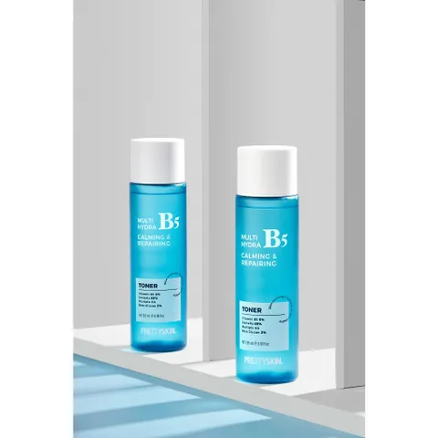 Nước Hoa Hồng Phục Hồi Dưỡng Trắng Pretty Skin Multi Hydra B5 Calming & Repairing Toner 205ml
