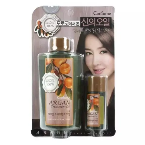 Tinh dầu dưỡng tóc thảo dược Argan Confume Argan Treatment Oil 120ml tặng kèm thêm 25ml chai nhỏ