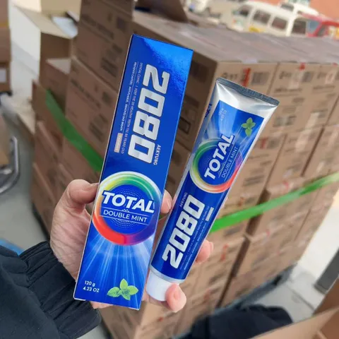 Kem đánh răng bạc hà và táo 2080 Total Double Hàn Quốc giảm hôi miệng, chống viêm nướu 120g