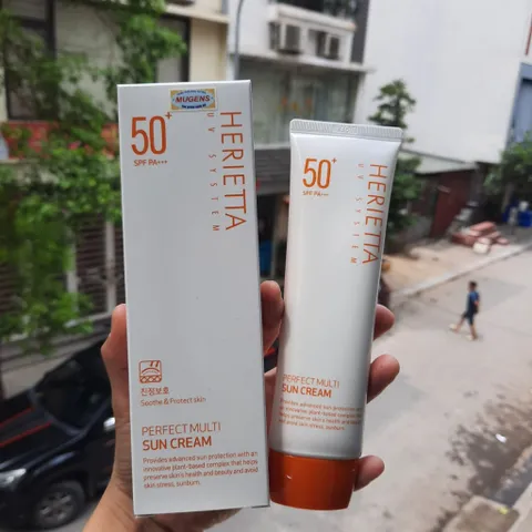 Kem chống nắng thảo dược, kem lót đa năng Welcos Herietta UV System Perfect Multi Sun Cream