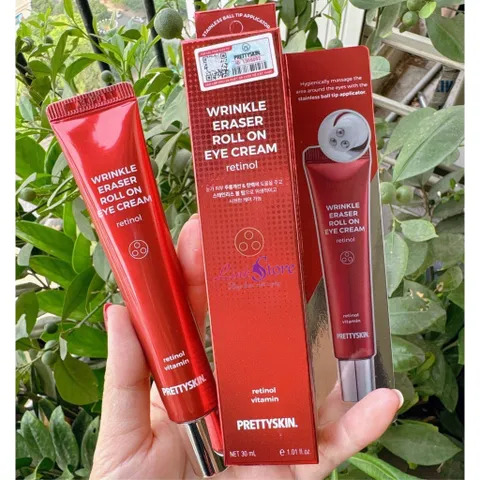 Kem dưỡng giảm thâm, quầng mắt Retinol giảm nhăn Prettyskin Wrinkle eye cream Hàn Quốc 30ml