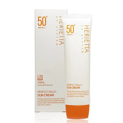 Kem chống nắng thảo dược, kem lót đa năng Welcos Herietta UV System Perfect Multi Sun Cream