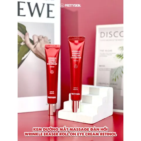 Kem dưỡng giảm thâm, quầng mắt Retinol giảm nhăn Prettyskin Wrinkle eye cream Hàn Quốc 30ml