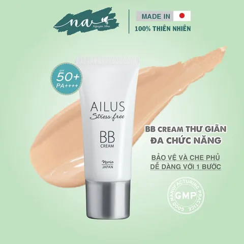 Kem nền trang điểm đa chức năng BB Cream Naris Ailus Stress Free 30g - che khuyết điểm, kiềm dầu