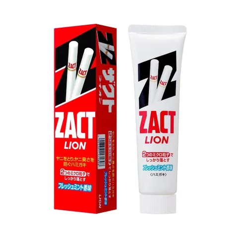 Kem đánh răng cho người hút thuôc ZACT LION đỏ Nhật Bản 150g