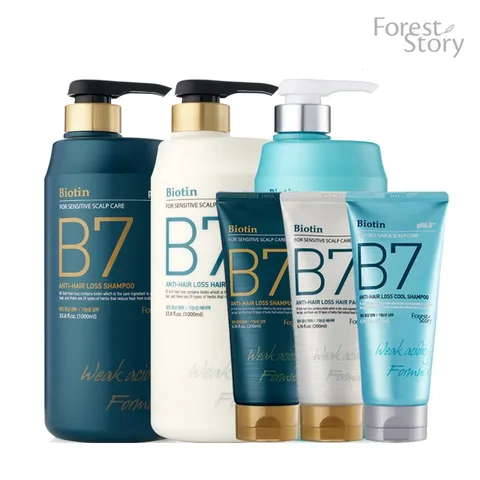 Dầu gội xả Biotin B7 Welcos Forest Hair Loss Shampoo sạch gàu, giảm ngứa Hàn Quốc