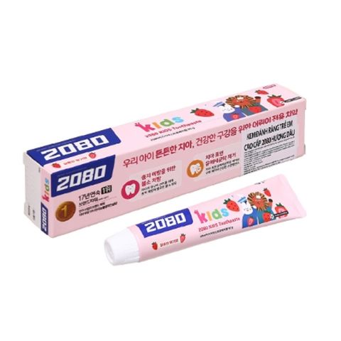 Kem đánh răng trẻ em 2080 Kids ngừa sâu răng và các lỗ hổng phá hủy men răng Hàn Quốc 80g