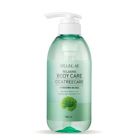 Sữa tắm tinh chất rau má dưỡng da giảm mụn lưng Welcos Around Me Hàn Quốc 500ml