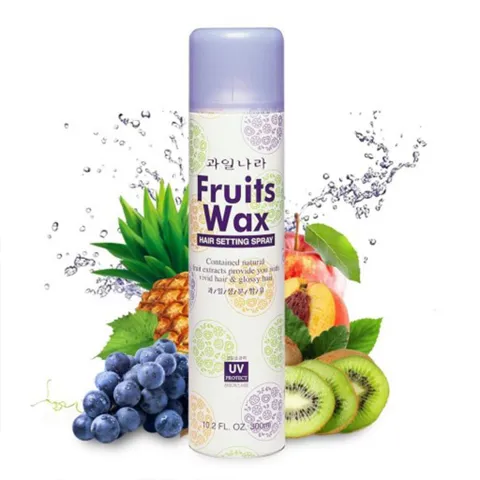 Gôm xịt tạo kiểu tóc mềm, giữ nếp lâu Welcos Fruit Wax Hair Spray Hair Setting Spray 300ml
