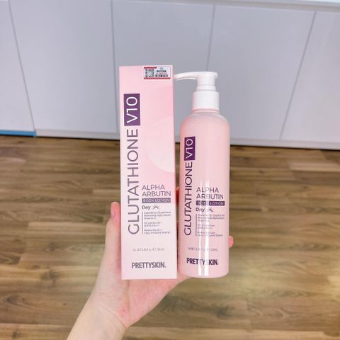 Sữa dưỡng thể trắng da, dưỡng ẩm, nâng tone PrettySkin Glutathione Body Lotion Hàn Quốc 250ml