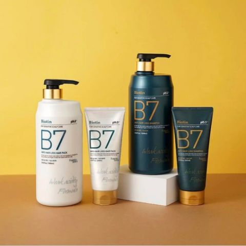 Dầu gội xả giảm gàu, ngăn rụng tóc Biotin B7 Anti Hair Loss Shampoo cân bằng độ PH 5.5 Hàn Quốc
