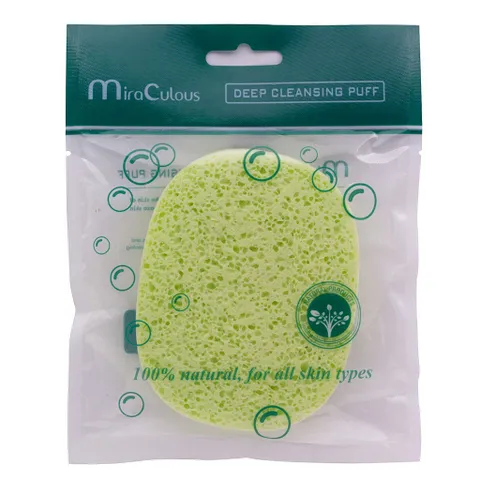 Bông rửa mặt bọt biển tẩy tế bào chết Miraculous xanh Hàn Quốc