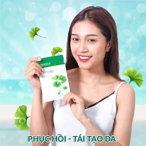 Hộp 5 mặt nạ rau má Beauskin Cica Centella giúp phục hồi, tái tạo, giảm mụn 30mlx5 Hàn Quốc
