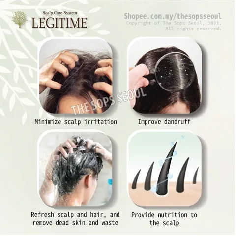 Dầu gội thảo dược ngăn rụng tóc, kích thích mọc tóc Legitime Deep Shampoo Hàn Quốc 300g