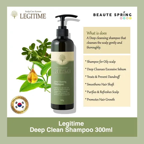 Dầu gội thảo dược ngăn rụng tóc, kích thích mọc tóc Legitime Deep Shampoo Hàn Quốc 300g