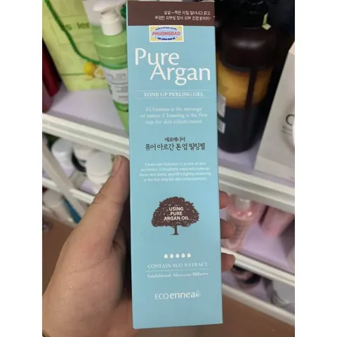 Gel tẩy da chết dành cho da mặt Welcos Pure Tone Up không gây khô ráp da Hàn Quốc 120gr
