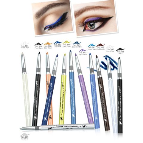 Chì kẻ mí kim tuyến Mira Glitter Auto Eyeliner Pen Hàn Quốc - Hàng chính hãng