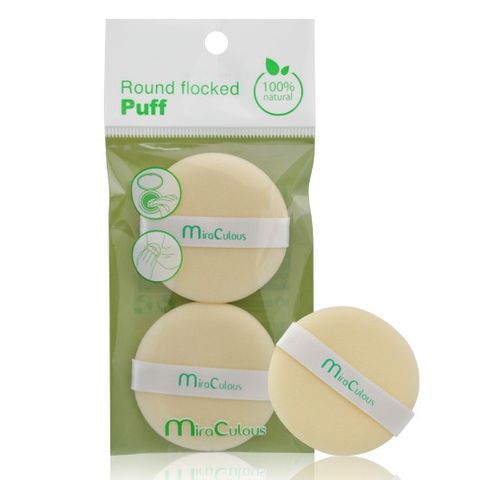 Cặp đôi bông phấn ướt tròn Mira Culous Round Flocked Puff Hàn Quốc