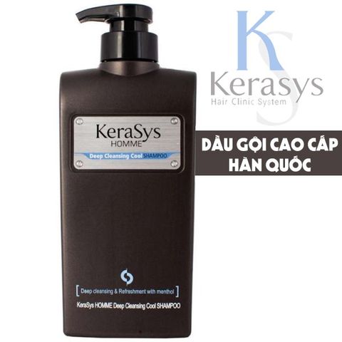 Dầu Gội Nam Loại Bỏ Bụi Bẩn, Bã Nhờn, Tạo Nếp Tóc Kerasys Homme Deep Shampoo Hàn Quốc 550ml