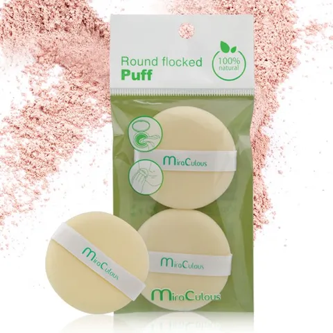 Cặp đôi bông phấn ướt tròn Mira Culous Round Flocked Puff Hàn Quốc