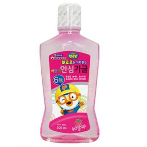 Nước súc miệng trẻ em ngăn ngừa sâu răng Pororo hương dâu Hàn Quốc 300ml - Hàng Chính Hãng