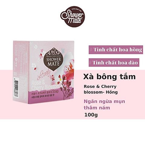 Xà bông tắm Shower Mate chứa nhiều vitamin, nuỗi dưỡng làn da Olive & Green Tea Hàn Quốc 100g
