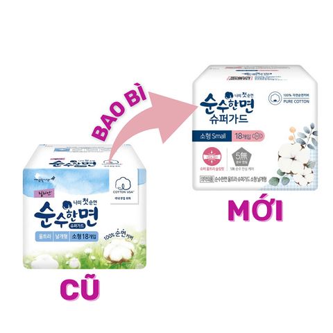Băng vệ sinh có cánh Soohan 100% Cotton hàng ngày Hàn Quốc