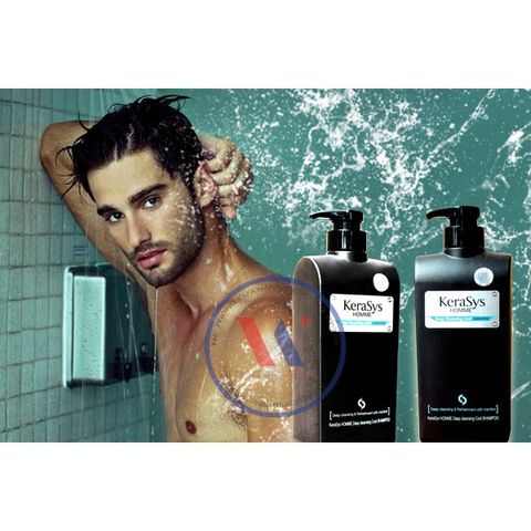 Dầu Gội Nam Loại Bỏ Bụi Bẩn, Bã Nhờn, Tạo Nếp Tóc Kerasys Homme Deep Shampoo Hàn Quốc 550ml