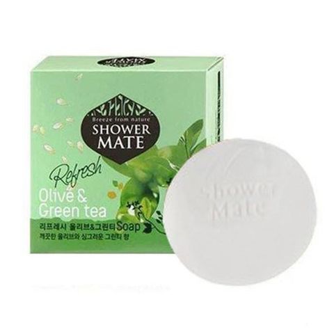 Xà bông tắm Shower Mate chứa nhiều vitamin, nuỗi dưỡng làn da Olive & Green Tea Hàn Quốc 100g