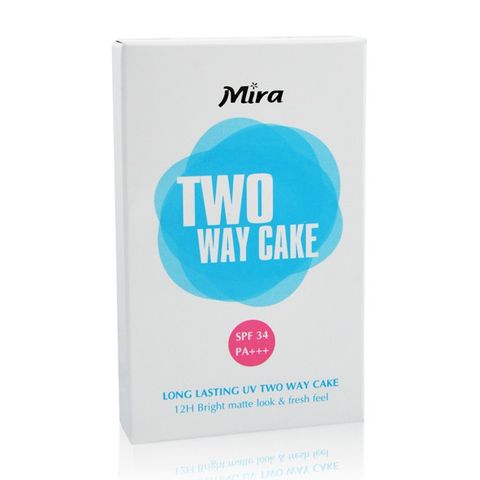Phấn phủ trang điểm Mira cực mịn, kiềm dầu cực tốt, làm đều màu da Long Lasting UV Two Way Cake 12g