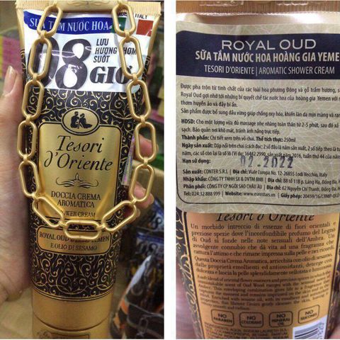 Sữa tắm dây xích Tesori D’Oriente Cao cấp Italia 250ml - Hàng chính hãng
