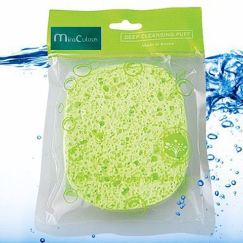 Bông rửa mặt bọt biển tẩy tế bào chết Miraculous Deep Cleansing Puff Hàn Quốc