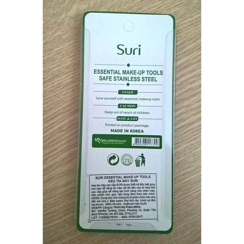 Kéo cắt tỉa lông mày, lông mũi Suri Safe Stainnless Steel Hàn Quốc.