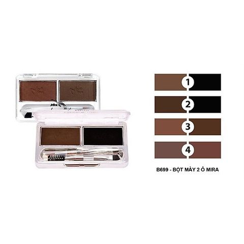 Bột kẻ mày 2 ngăn Mira Eyebrow Cake Hàn Quốc 7g