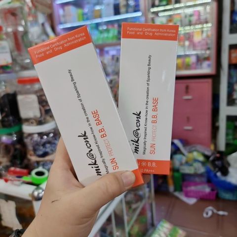 Kem BB chống nắng, dưỡng da Mik@vonk Sun Protect B.B.Base Hàn Quốc 60ml - Hàng chính hãng