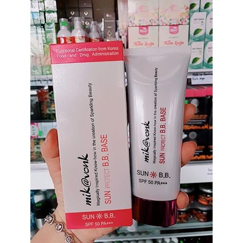 Kem BB chống nắng, dưỡng da Mik@vonk Sun Protect B.B.Base Hàn Quốc 60ml - Hàng chính hãng