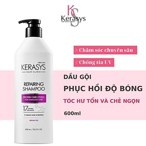 Dầu gội Kerasys Repairing Shampoo tăng cường phục hồi, giảm gãy rụng, phụ hồi độ bóng Hàn Quốc 600ml