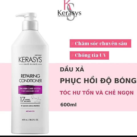 Dầu gội Kerasys Repairing Shampoo tăng cường phục hồi, giảm gãy rụng, phụ hồi độ bóng Hàn Quốc 600ml