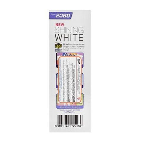 Kem đánh răng tẩy sạch vết ố trên răng 2080 Shining White 3D Effect Hàn Quốc 100g