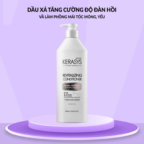 Dầu Gội Xả Kerasys Moisturizing Shampoo cân bằng độ ẩm cho mái tóc khô xơ, dễ gãy rụng 600ml